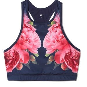 NWT G. Sport Peonies Crop Top